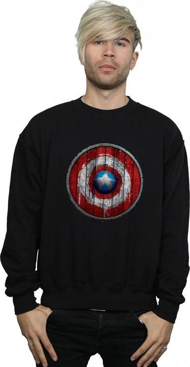 Actual product image Mens Captain America Wooden Shield Sweatshirt (XL)