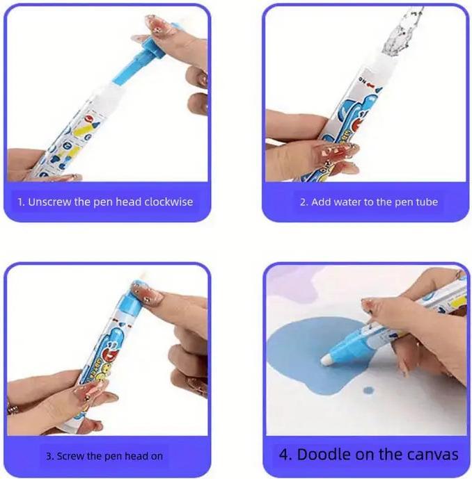Immagine prodotto Activity Board Tappetino magico riutilizzabile per scarabocchi e tela per acquerelli - porta il divertimento della