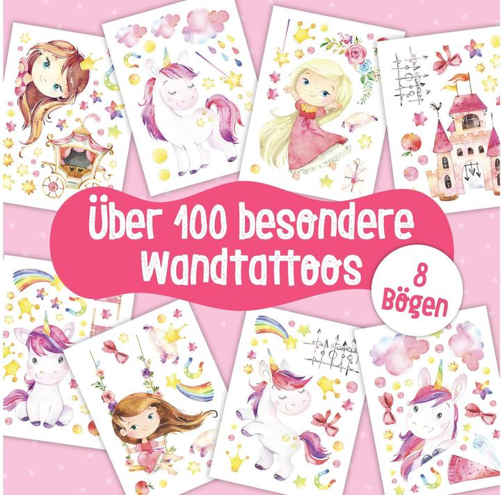 Immagine prodotto Papierdrachen Tatuaggi da parete - Unicorno (2 x 22 x 32 cm)