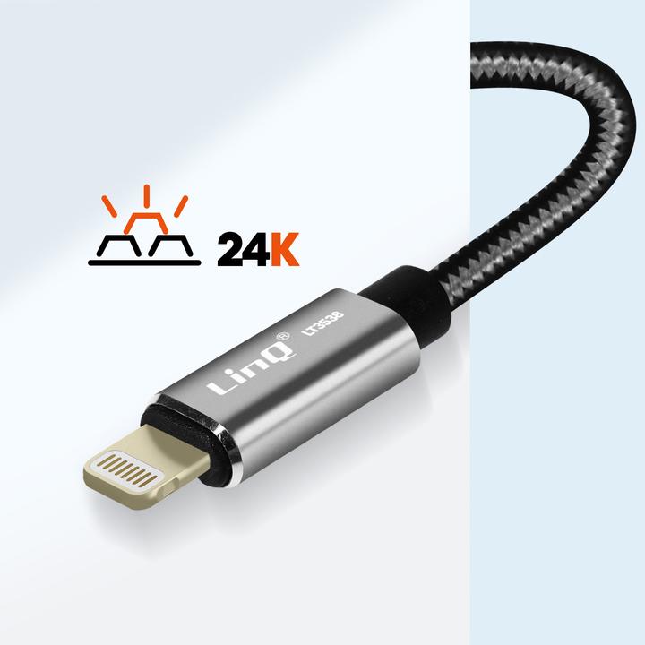Actual product image LinQ LT3538 Audio splitter (Lightning, 3.5mm jack)