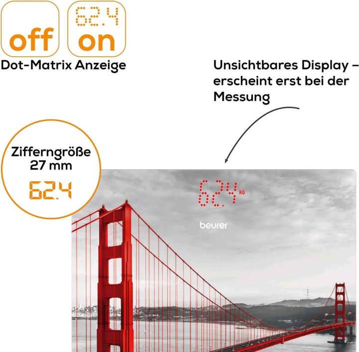 Actual product image Beurer Glass scale GS 215 San Francisco (180 kg)