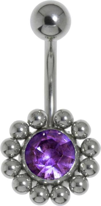 Bijouteria Bauchpiercing (Edelstahl, Kristall)