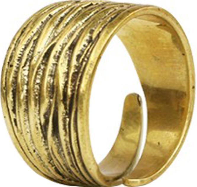 Produktbild Star Piercing Ring vergoldet mit Struktur (57)