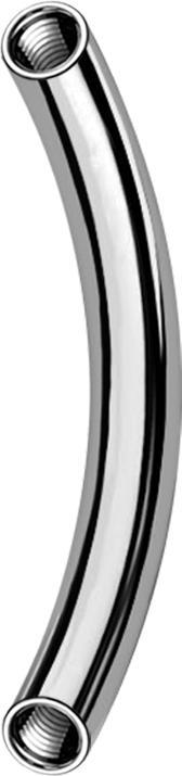 Produktbild Star Piercing Micro Bananen-Stab silber mit 0.8 mm Innengewinde (ohne Messing, Titan G23)