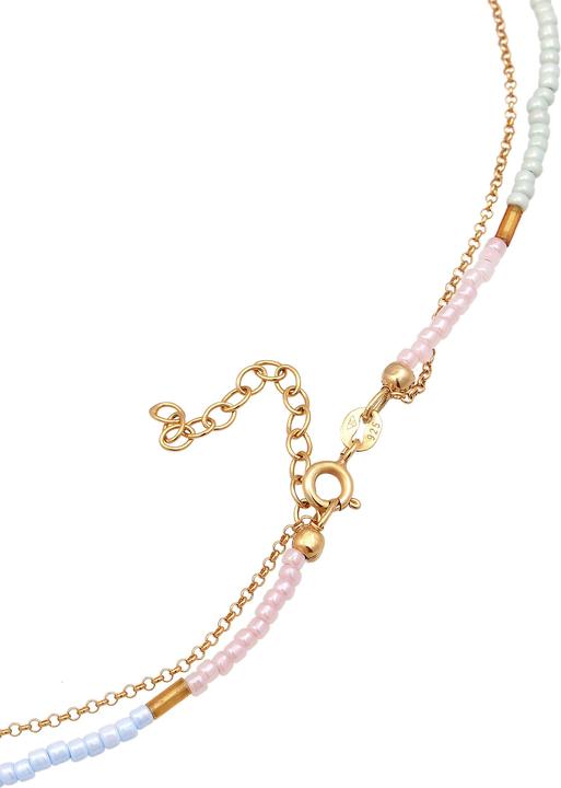 Image du produit Elli Choker, couche, multi-couleur, plaquette (Argent 925 sterling plaqué or, Pas de pierre, Verre, Plastique, 36 cm)