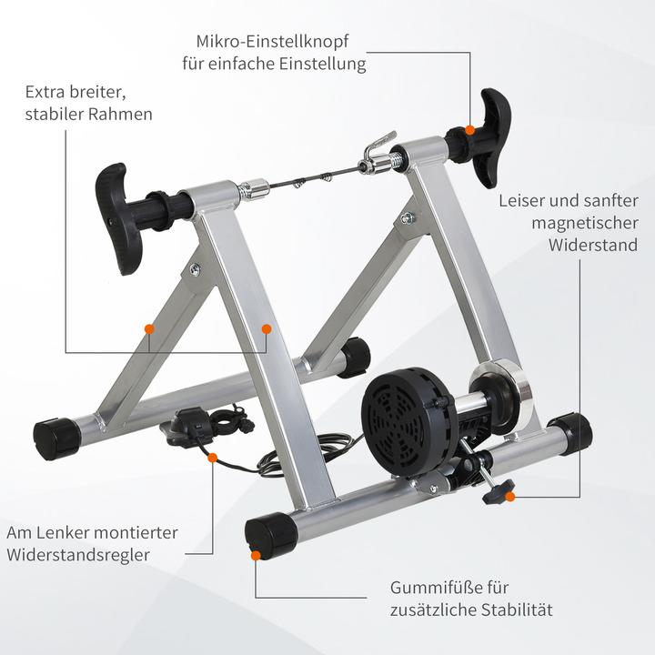 Image du produit Homcom Rollentrainer Stahl Silber