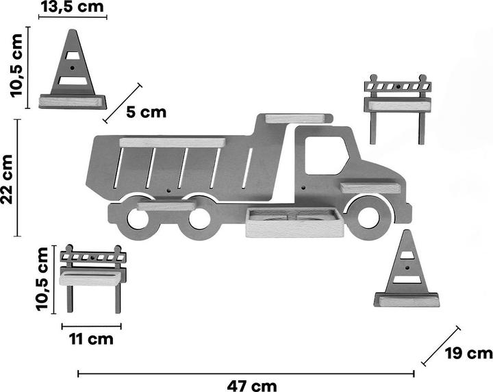 Actual product image VCM Shelf lorry tipper children Toniebox Tonies