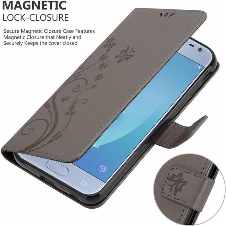 Actual product image Cadorabo Flower Book Cover (Samsung Galaxy J3 (2017))