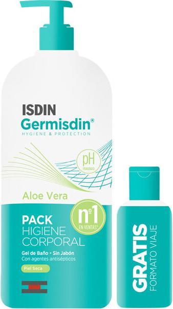 Produktbild Isdin Germisdin Aloe Vera Shower Gel Without Soap 1000ml Set 2 Artikel (1000 ml)