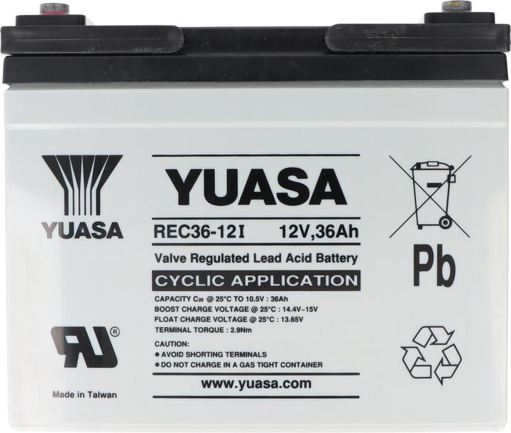 Actual product image Fiamm FGC23505 Cyclic lead battery with M5 recessed screw terminal 12V, 35000mAh (12 V, 35 Ah)