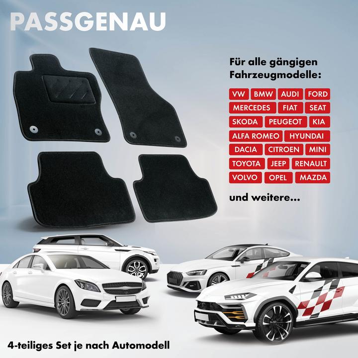 Image du produit Walser Tapis de sol pour Mini One, Mini Cooper BJ 03/2014 - aujourd'hui (2 tapis avant + 2 tapis arrière)