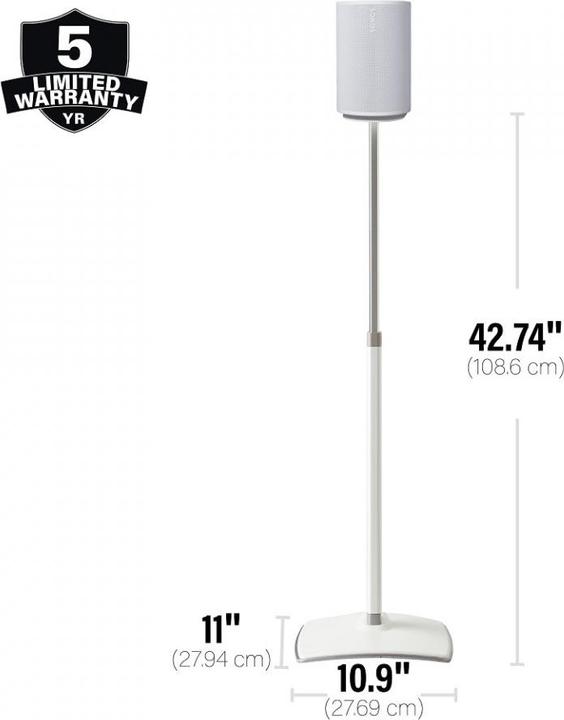 Productafbeelding Sanus WSSE1A2-W2 (1 paar, Stand, In hoogte verstelbaar)