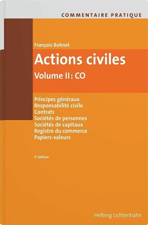 Actual product image Commentaire pratique Actions civiles (French, François beanpole, Lino Hänni, 2024)