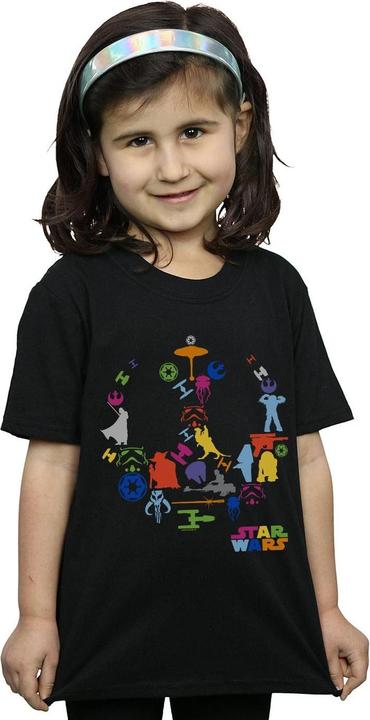 Image du produit Star Wars - T-shirt SILHOUETTE COLLAGE - Fille (116)