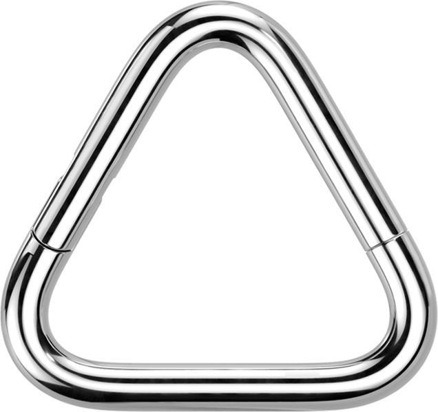 Star Piercing Micro Segmentring klappbar silber Dreieck (ohne Messing, Titan G23)