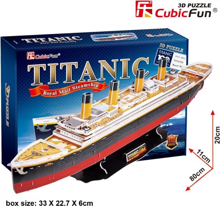 Productafbeelding Cubicfun Cubic Fun 3D Puzzel Titanic Groot (113 onderdelen)