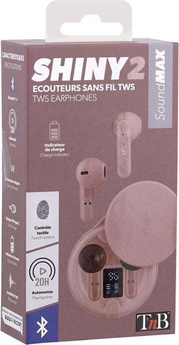 Produktbild T'nB TNB SHINY 2 True Wireless Kopfhörer Pink (20 h, Kabellos)