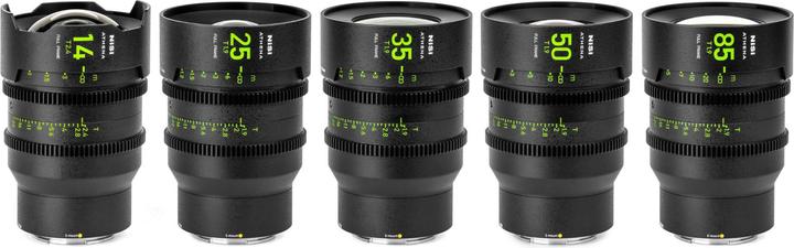 Produktbild Nisi ATHENA PRIME Full Frame Cinema Lens Kit – 14mm, 25mm, 35mm, 50mm, 85mm + Case (E Mount, No Drop) (C-Mount)