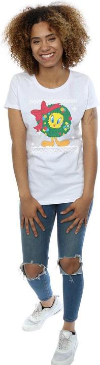 Produktbild Looney Tunes Tweety Pie Christmas Fair Isle TShirt (XXL)