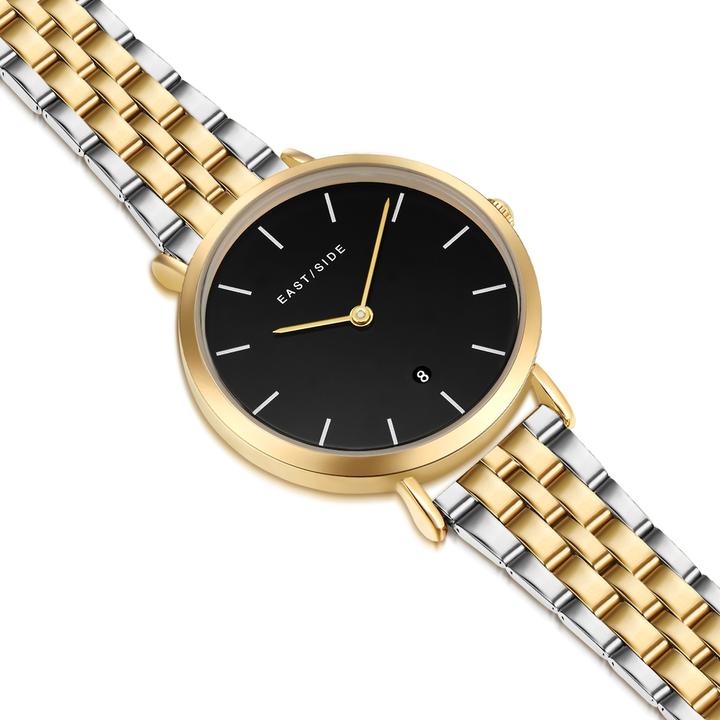 Actual product image Eastside Ladies quartz watch Bloomfield stainless steel silver/yellow gold - 24173 (Analogue wristwatch, 32.10 mm)