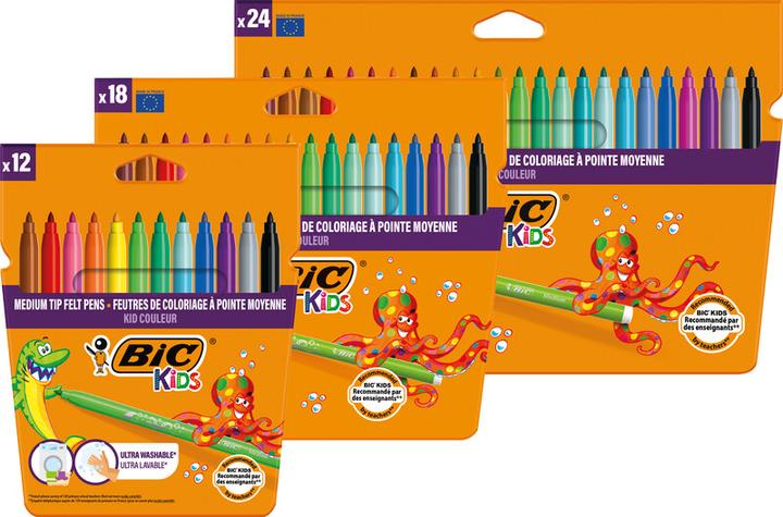 Produktbild Bic Kids Fasermalstifte Kid Couleur (Mehrfarbig, 24 x)