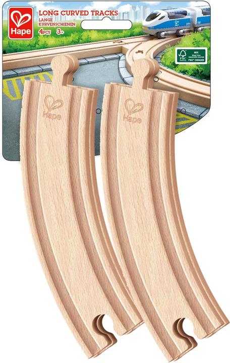 Actual product image Hape Long curve rails (4 pcs.)