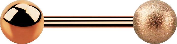 Immagine prodotto Star Piercing Barbell in oro rosa con palla e palla maculata (Acciaio chirurgico 316L, senza ottone)