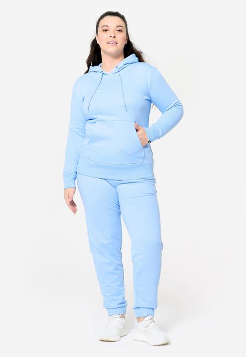 Image du produit Domyos Sweat à capuche en coton femme, bleu clair (XXL)