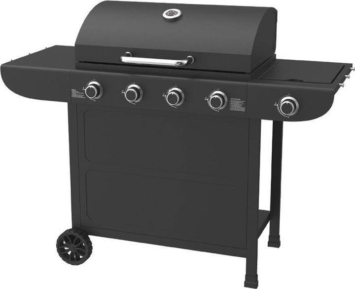 Produktbild FlammenKönig Gasgrill 4 Brenner + Seitenbrenner inkl. Gasregler + Schlauch (14.50 kW)