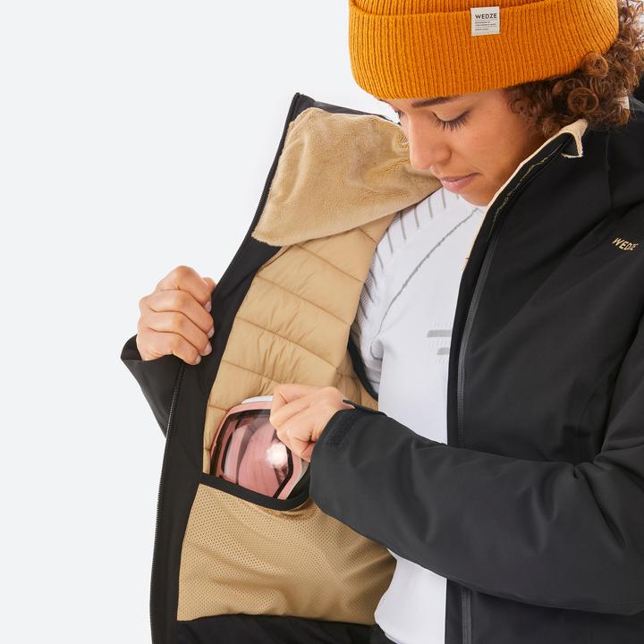 Actual product image Wedze Ladies ski jacket warm 500 black (XXS)