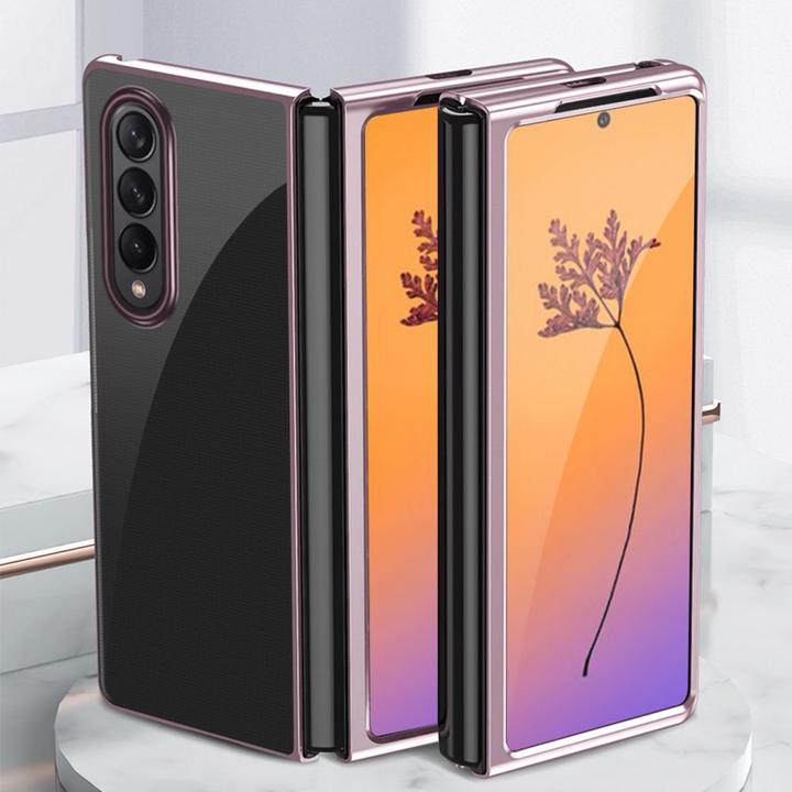 Produktbild Hurtel Plating Case for Samsung Galaxy Z Fold 4 cover with a metallic frame black (Samsung Galaxy Z Fold4)