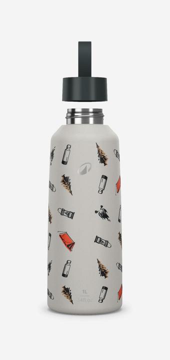 Produktbild Quechua Trinkflasche 1 l Edelstahl Schraubverschluss Wandern - 100 Camp (1 l)