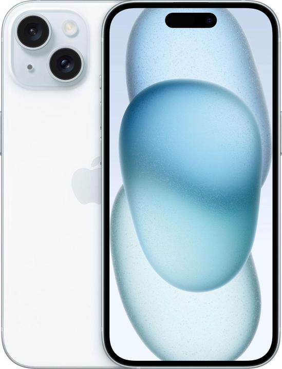 Apple iPhone 15 (512 Go, Bleu, 6.10", SIM + eSIM, 48 Mpx, 5G)