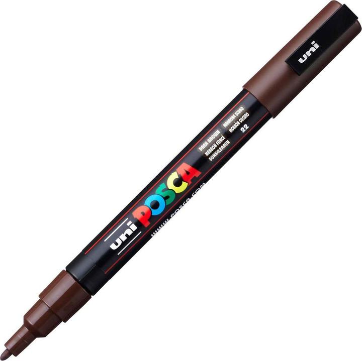 Actual product image Posca Marker PC-3M round tip (Brown, 1.30 mm, 1 x)