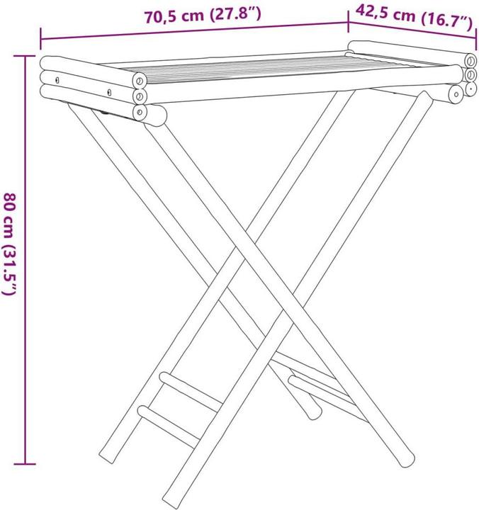 Image du produit VidaXL Table à plateau Pliable
