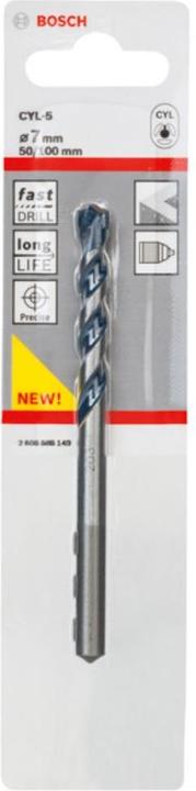 Actual product image Bosch Professional Zubehör Concrete drill CYL-5, Blue Granite, 7 x 50 x 100 mm (7 mm)