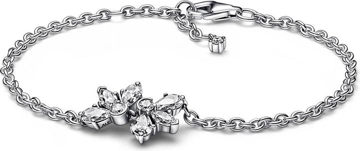Pandora Sparkling Herbarium Cluster Chain Armband (18 cm, Sterling Silber 925)