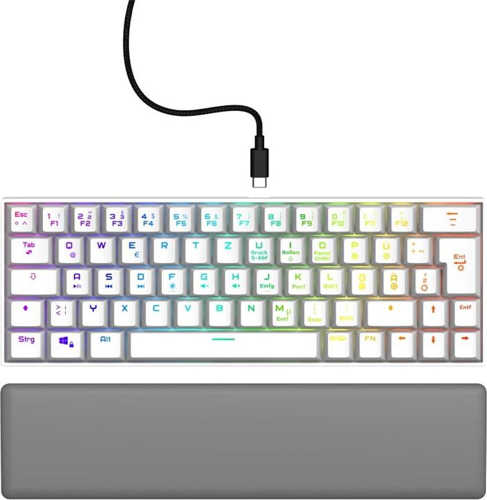 Produktbild Urage Gaming-Tastatur Exodus 760 Mechanical Mini, Weiss (DE, Kabelgebunden)