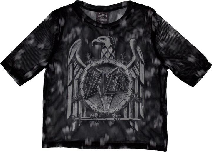Slayer Mono Eagle Netzgewebe Crop Top (Girlie)
