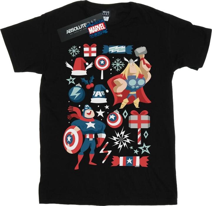 Immagine prodotto Thor And Captain America Christmas Day Maglietta Uomo (XL)