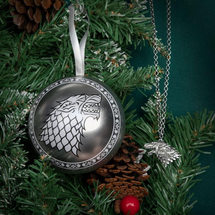 Actual product image Cinereplicas Game of Thrones Christmas tree decoration with Stark necklace (1 -part)