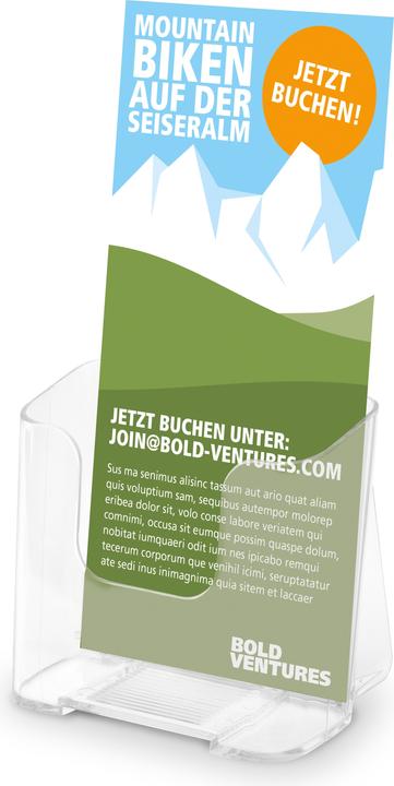 Produktbild Deflecto Prospekthalter Standard, niedrige Rückwand (DL)