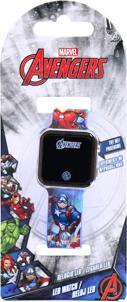 Actual product image Accutime LED kids watch Avengers (blue), Digital clock with LED display for time and date, Soft... (Digital watch, 38 mm)