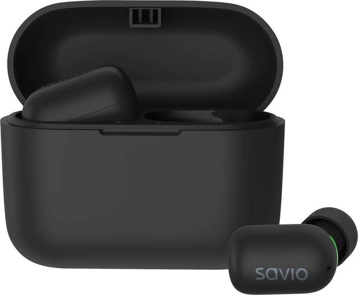 Actual product image Savio TWS-09 IPX5 Headphones & Headset Wireless In Ear Music Bluetooth Black (8 h, Wireless)