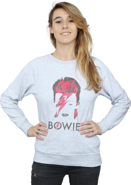 Actual product image David Bowie Womens/Ladies Aladdin Sane Distressed Sweatshirt (L)