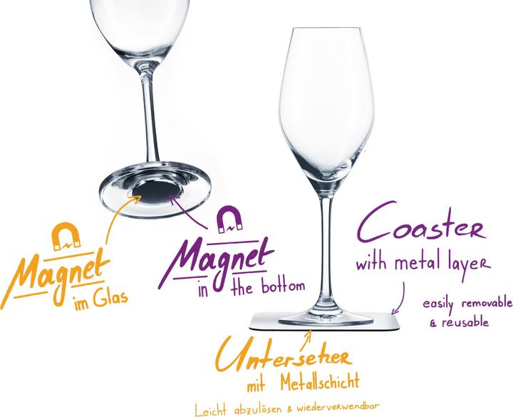 Actual product image Silwy Outdoor Champagne Glass Crystal Glasses Set of 2 (20 cl, 2 Glasses, Champagne glasses)