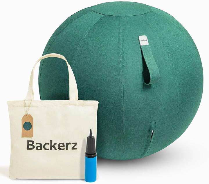 Immagine prodotto Backerz Ergonomischer Sitzball mit waschbarem Leinenbezug (65 cm)