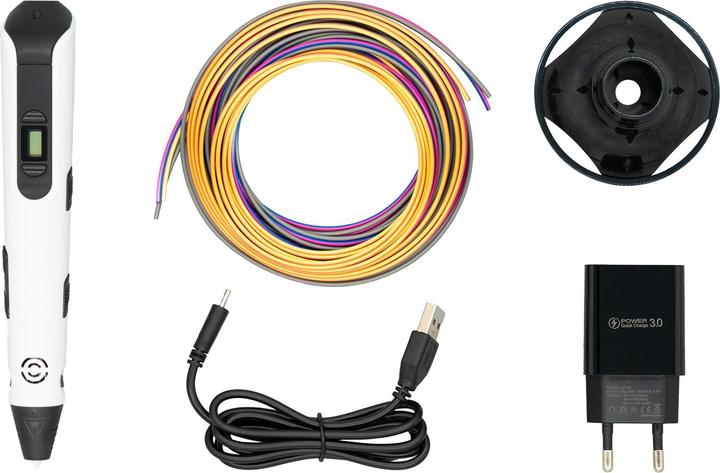 Actual product image Monox 3D pen, incl. filaments - USB-C, white