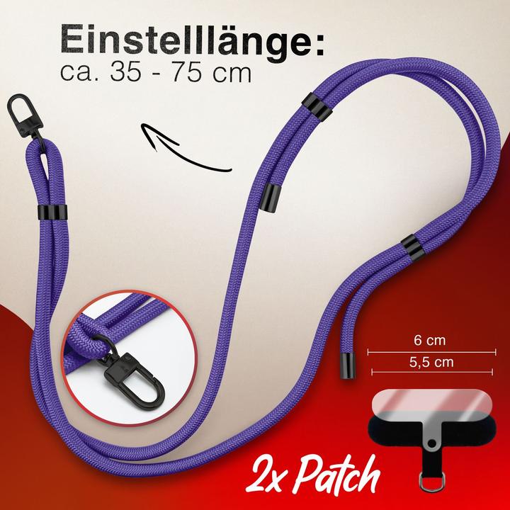 Image du produit Nalia HoldMe Lanyard Handykette - Universal Trageband für Smartphones - Verstellbar, Soft & Elastisch