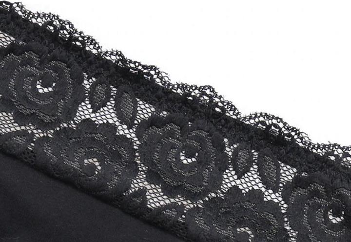 Actual product image Bonbon Rose High-waisted menstrual panties with floral lace (4XL)
